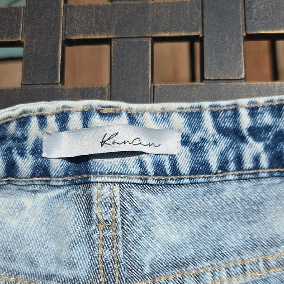 KanCan Light Blue Distressed Jean Shorts - Picture 3 of 6
